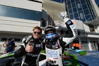 Thomas Biagi and Giovanni Venturini at the end of race