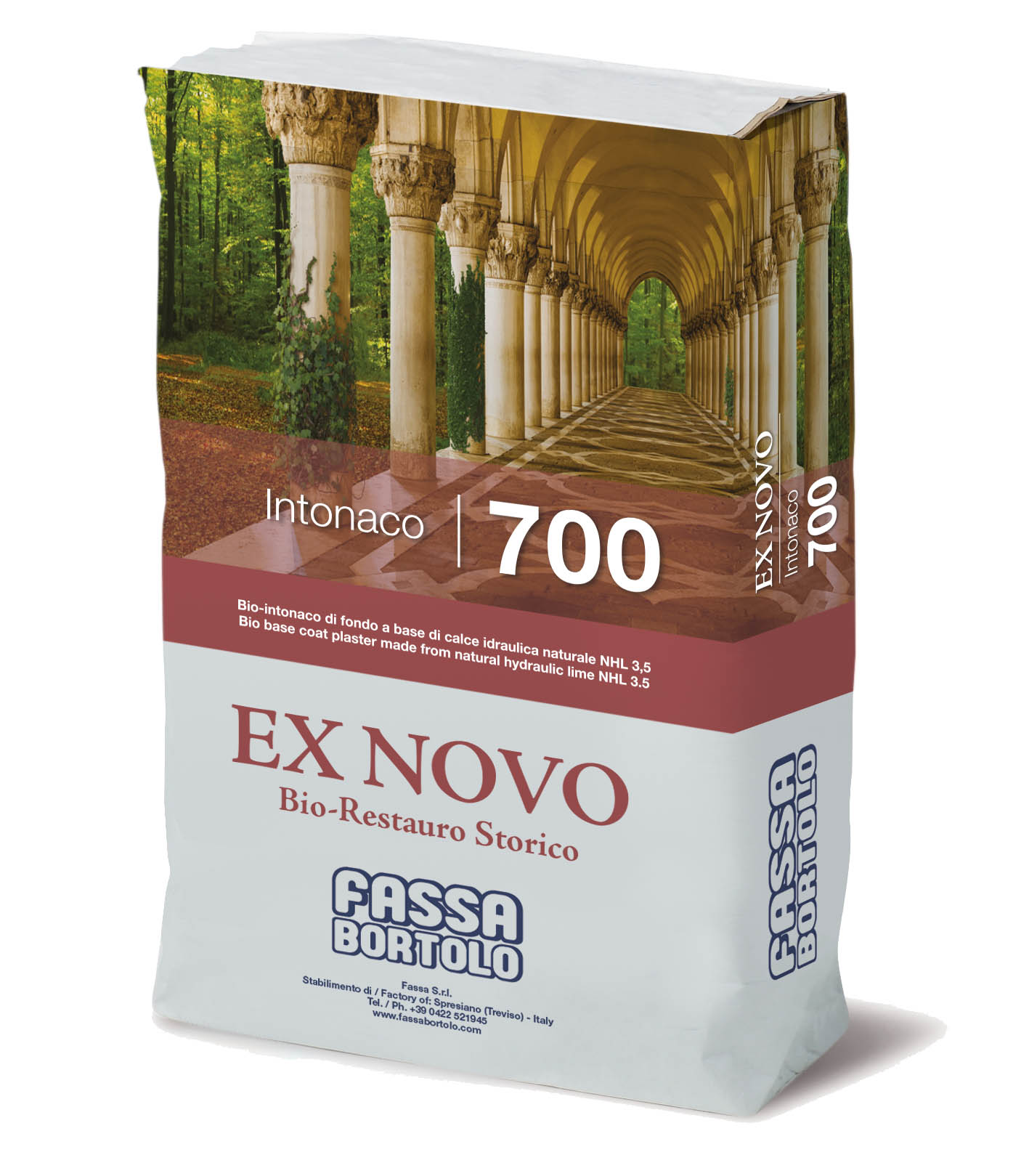 INTONACO 700: Foundation bio-plaster based on natural hydraulic lime NHL 3.5 for interiors and exteriors